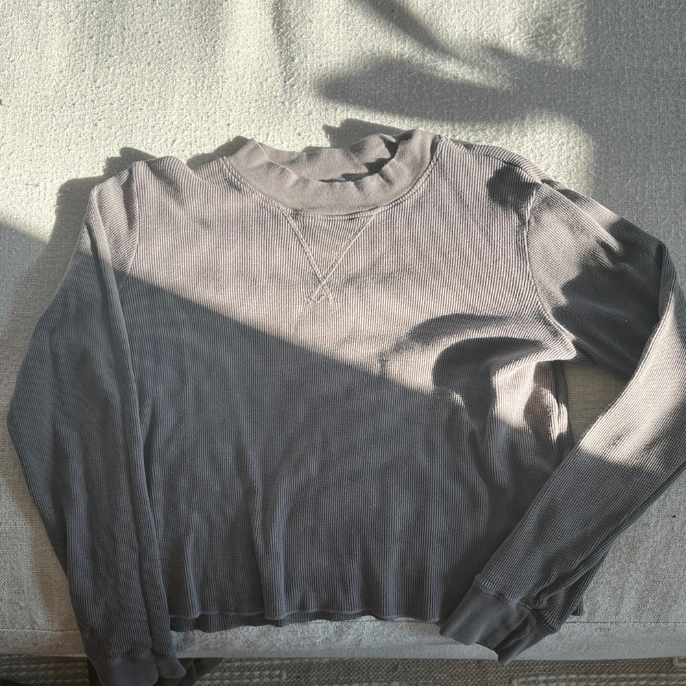 MATE the Label Gray Crop Top